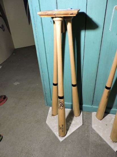BASEBALL THEMED TABLE / STAND -- Approx. 32" Tall