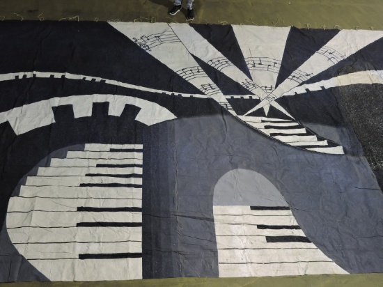 Giant BENDING KEYBOARDS Backdrop - Approx 33' Wide X 15' Tall