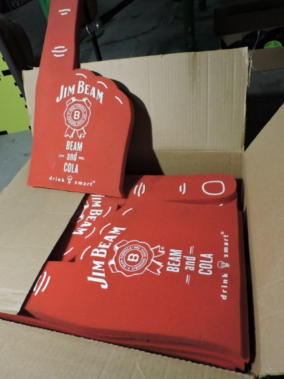 Lot of 20 JIM BEAM WHISKEY 22" Tall FOAM #1 FINGERS - RED