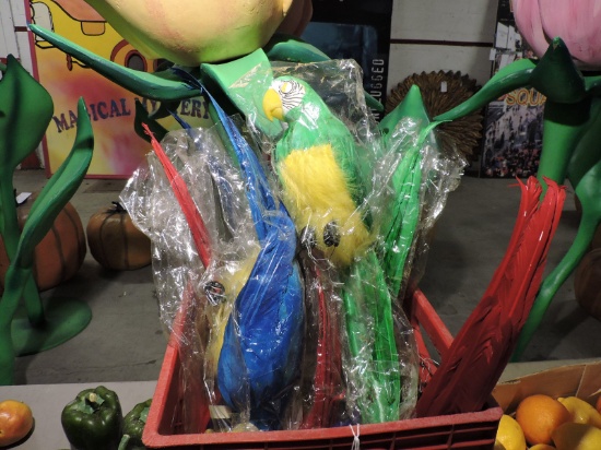 Lot of 7 PROP PARROTS