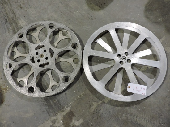 Pair of Movie Film Reels / 23" - Authentic