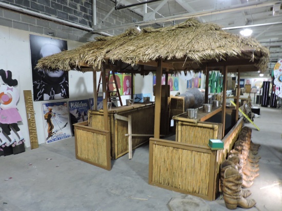 TIKI HUT STRUCTURE - Walls, Posts and Roof as pictured