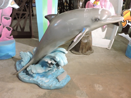 DOLPHIN STATUE Free-Standing / Needs some work & touch-up