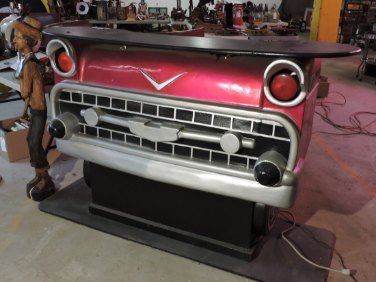 MAGENTA 1957 CHEVY THEMED - CAR BAR - Service Bar / Working Lights