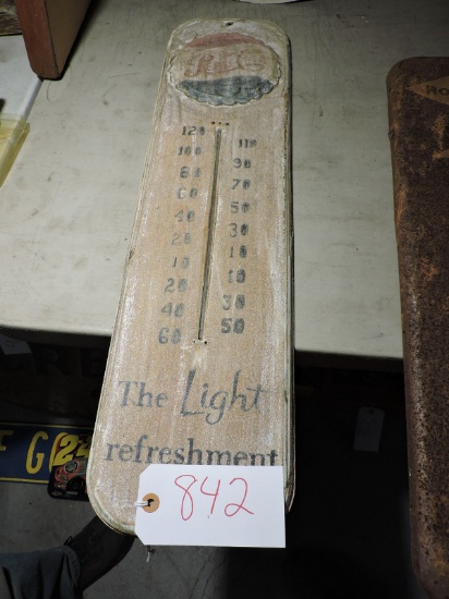 ANTIQUE PEPSI THERMOMETER / Approx. 27" X 7" - thermometer missing