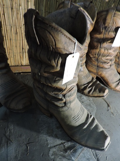 GIANT FAUX COWBOY BOOT PLANTER -- Approx. 23" Tall