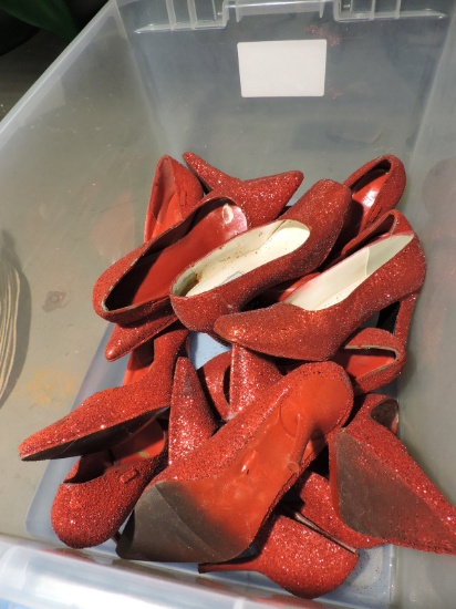 Approx. 10 Pairs of WIZARD OF OZ - HIGH HEELED RUBY SLIPERS