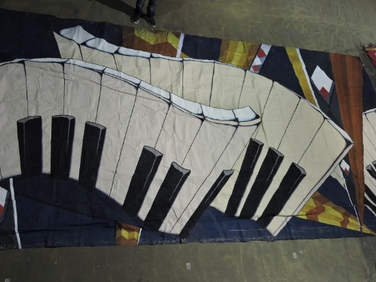 Swirling Keyboard' Backdrop - Approx. 29' Wide X 13' Tall