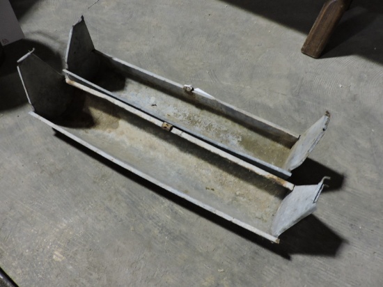Pair of Galvanized Chicken / Duck Feeder