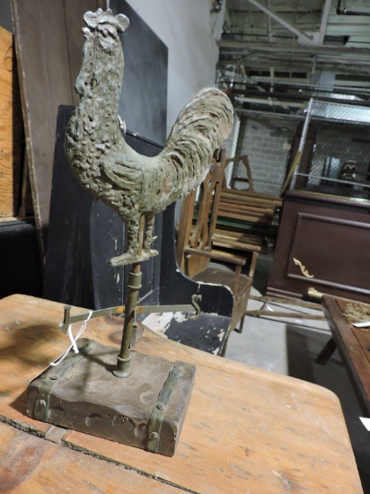 Rooster-Themed Table-Top Weathervane - light damage