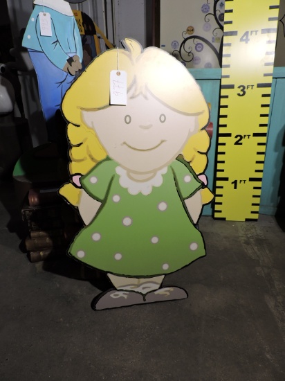 LITTLE BLONDE SCHOOL GIRL Cut-Out / Approx. 43" X 23" Wide