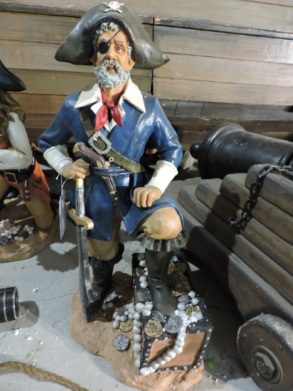 Pirate Captain Statue - Resin Construction / Approx 31" Tall