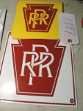PENNSYLVANIA RAIL ROAD PORCELAIN SIGN - plus Stickers