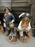 Pirate Couple - Pair of Statues