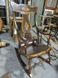 Antique Hand-Painted Formal Rocking Chair