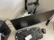 HP Monitor with Stand, Logitech Mouse and Keyboard