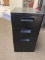 Small Black 3-Drawer Office Cabinet