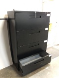 Black 4-Drawer Filing Cabinet