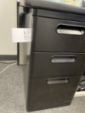 Small Black 3-Drawer Office Cabinet