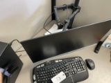 HP Monitor with Stand, Logitech Mouse and Keyboard