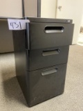 Small black office cabinet