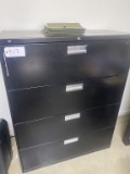 Black Filing Cabinet with Key / 36