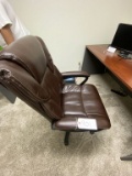 Brown Leather Rolling Executive Chair