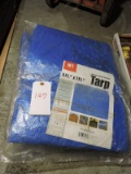 Lot of 2 Blue Tarps / One is 5' X 7' - New