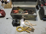 Steel Tool Box with Hand Tools - See Photos
