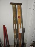 Pair of Vintage Wooden Levels - Each is 4 Foot