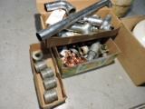 3 Boxes of Misc. Plumbing Parts - Parts Hangers, Pipe