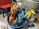 Extension Cord and Drop Light (in bucket)