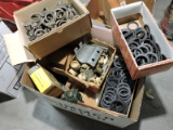 Lot of: Drain Plugs, Rubber Washers, Copper Hangers