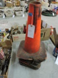 Lot of 8 Orange Traffice Safety Cones - Very Used