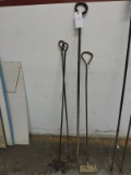 Lot of 4 Long Steel Tools - See Photos