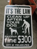 Clean Up After Your Dog - $300 Fine' Sign
