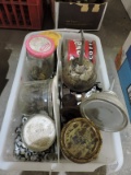 Tray of Misc. Fasteners, Oil Cans - See Photos
