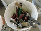 Bucket of Various Hand Tools - See Description