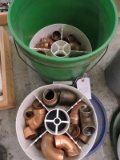 Bucket with 2 Trays of Copper Fittings