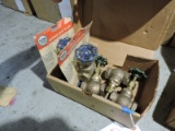 Lot of Brass Glove & Gate Valves -- Total of 5