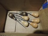 Box of 7 Wood Handle AWLS -- NEW Old Inventory