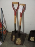 Pair of RAZERBACK Brand Flat Shovels - NEW Vintage Inv.