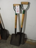 Pair of UNION Brand Flat Shovels - NEW Old Inventory
