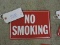 Vintage Metal 'NO SMOKING' Sign - Total of 1 -- 7
