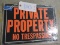 Vintage Metal 'PRIVATE PROPERTY' Sign - Total of 12 -- 7