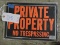 Vintage Metal 'PRIVATE PROPERTY' Sign - Total of 12 -- 7