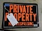 Vintage Metal 'PRIVATE PROPERTY' Sign - Total of 2 -- 7