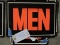 Vintage Metal 'MEN' Sign - Total of 2 -- 7