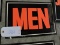 Vintage Metal 'MEN' Sign - Total of 2 -- 7
