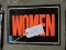 Vintage Metal 'WOMEN' Sign - Total of 2 -- 7
